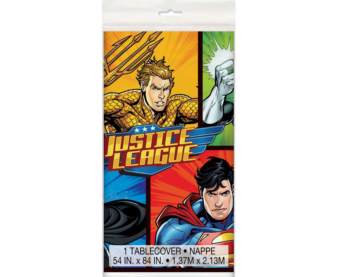 Justice League Foil Tablecloth, 137x213 cm